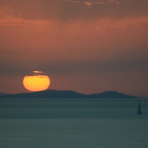 Puesta de sol en Santorini
